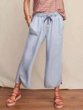 Matilda Jane Drawstring Cropped Wide-Leg Pants